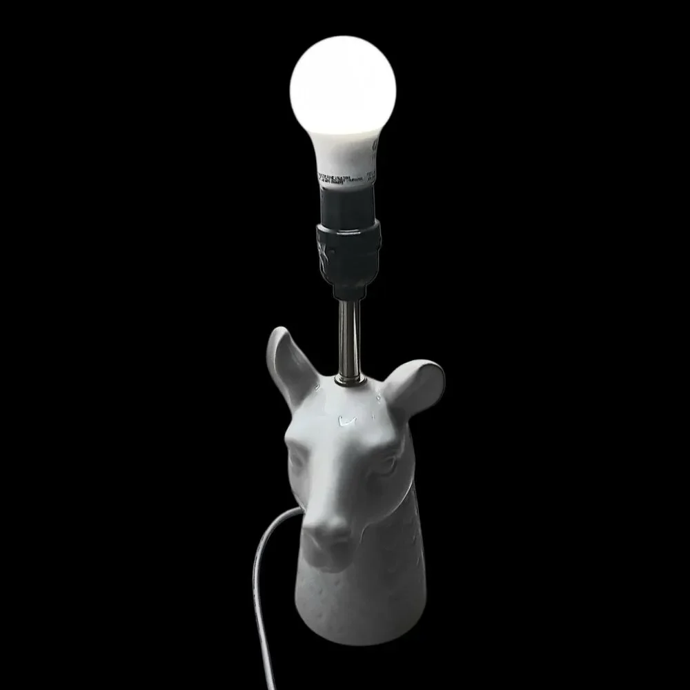 Llama Alpaca White Ceramic Table Lamp From Target 12